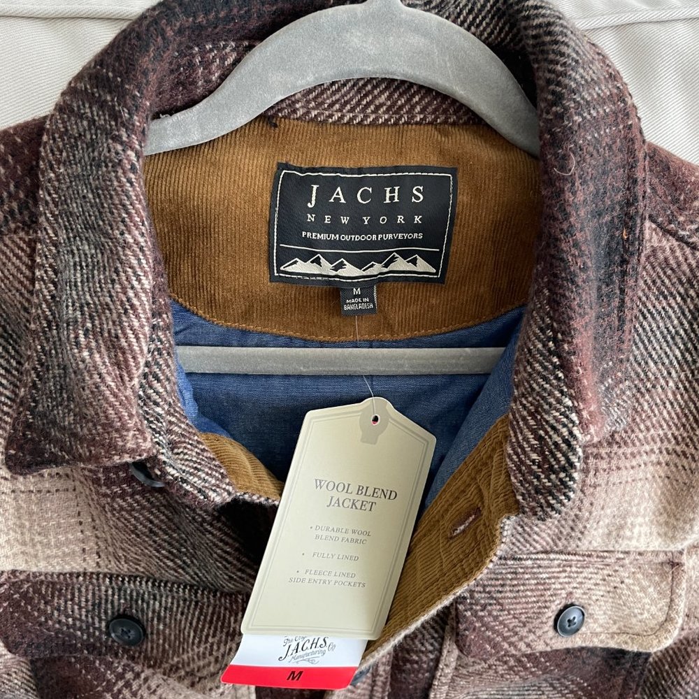 NWT Jachs New York Wool Blend Plaid Jacket Shacket - Picture 7 of 9